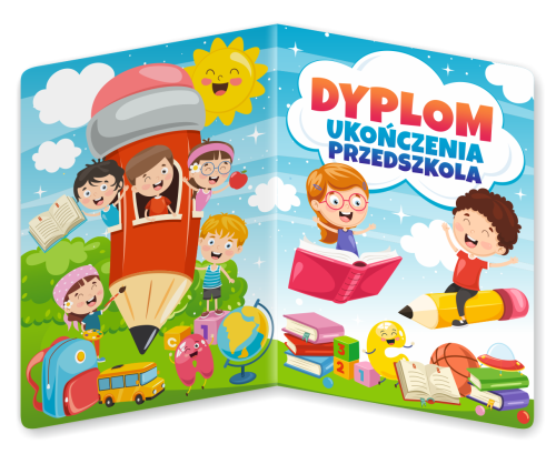 Dyplom: Ukończenia Przedszkola - wzór 3 (składany, format A4+)