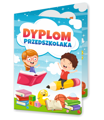Dyplom: Przedszkolaka - wzór 3 (składany, format A4+)