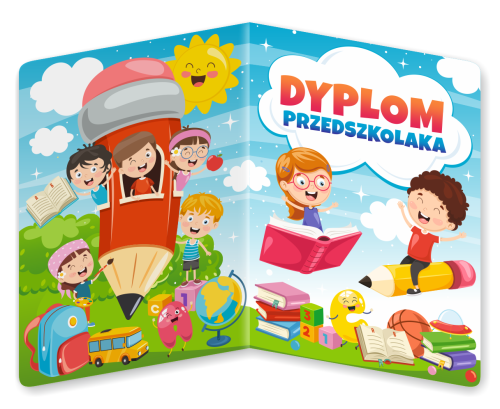 Dyplom: Przedszkolaka - wzór 3 (składany, format A4+)