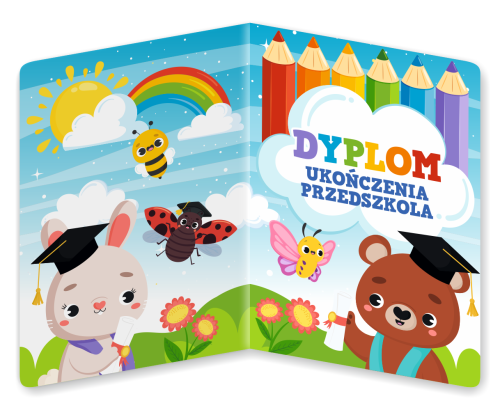 Dyplom: Ukończenia Przedszkola - wzór 4 (składany, format A4+)