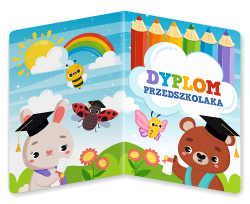 Dyplom: Przedszkolaka - wzór 4 (składany, format A4+)