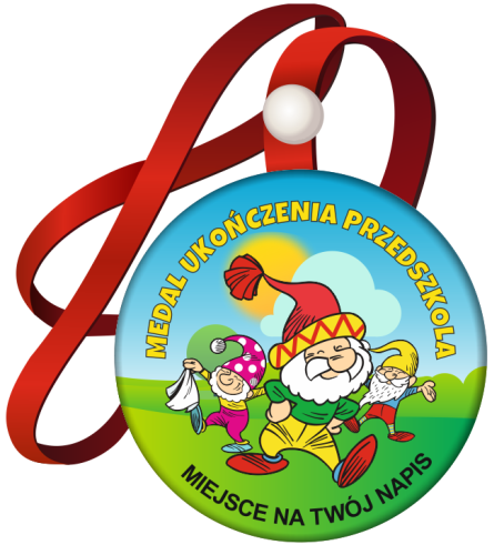 Medal na tasiemce: "Ukończenia przedszkola" (wzór 31) + nadruk