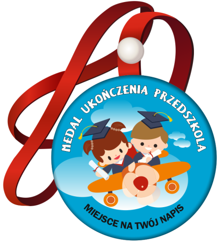 Medal na tasiemce: "Ukończenia przedszkola" (wzór 32) + nadruk