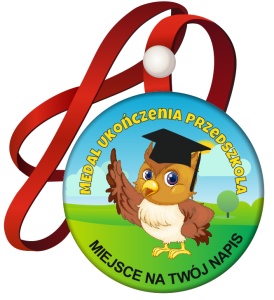 Medal na tasiemce: "Ukończenia przedszkola" (wzór 35) + nadruk