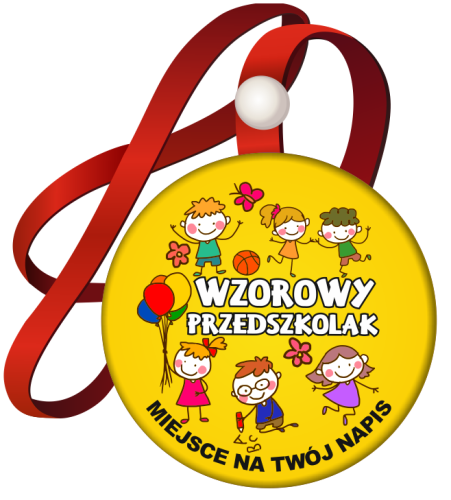 Medal na tasiemce: "Wzorowy Przedszkolak" (Dzieci 4) + nadruk 