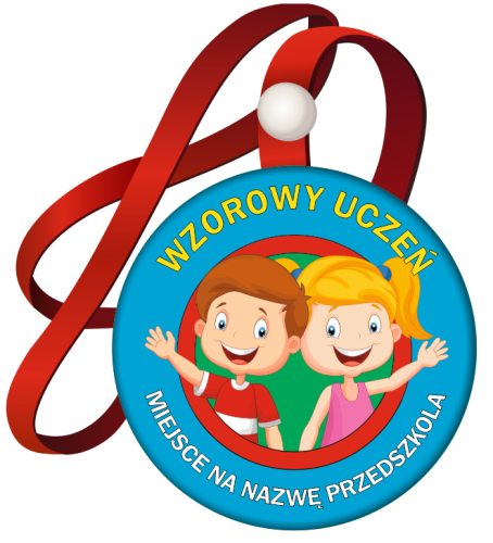 Medal na tasiemce: "Wzorowy Uczeń" Dzieci + nadruk