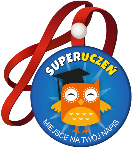 Medal na tasiemce: "Superuczeń" wzór 2 + nadruk