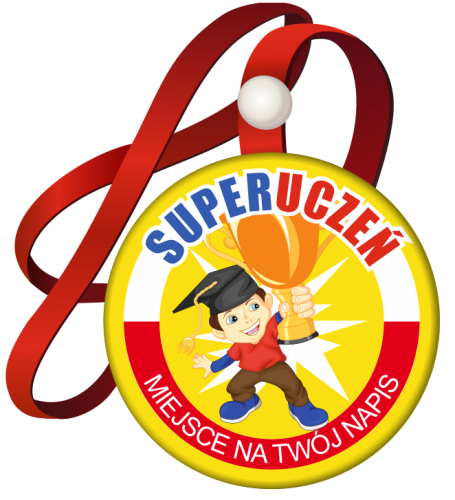 Medal na tasiemce: "Superuczeń" + nadruk