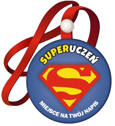 Medal na tasiemce: "Superuczeń" + nadruk