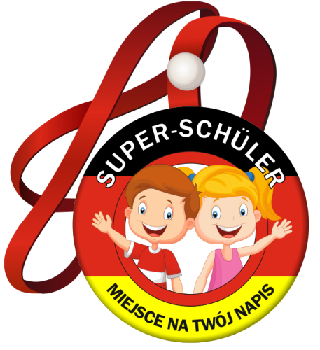 Medal na tasiemce: Język niemiecki (Dzieci) + nadruk