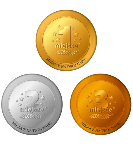 Medal na tasiemkach (zestaw 3 szt.) + nadruk