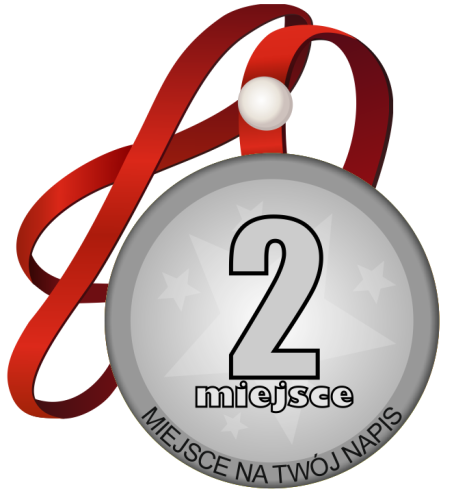 Medal na tasiemce: "Drugie miejsce" + nadruk