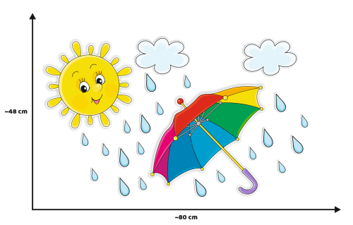 Dekoracja jesienna - KOLOROWY PARASOL