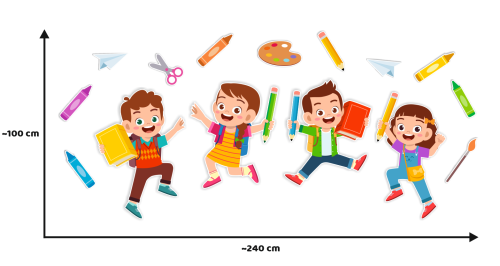 Dekoracja - Duże Dzieci Szkolne (rozmiar XXL)