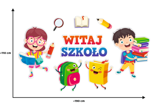 Dekoracja - Witaj Szkoło (rozmiar XXL)