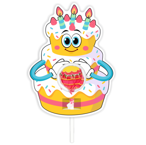 Opakowanie na lizaka - URODZINY - Tort