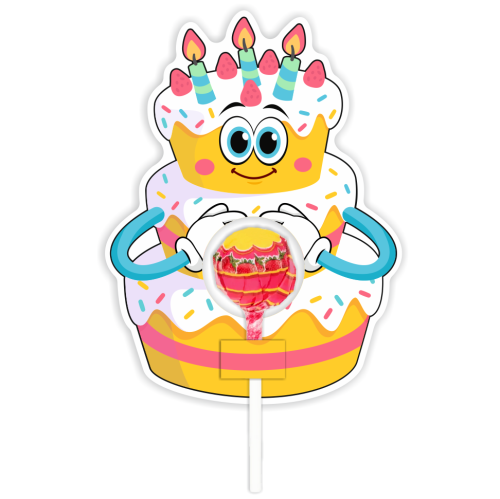 Opakowanie na lizaka - URODZINY - Tort