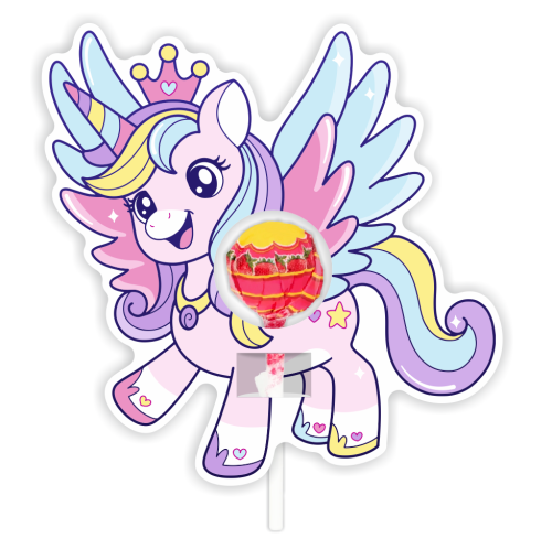 Opakowanie na lizaka - URODZINY - Jednorożec