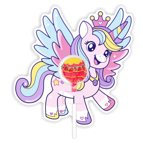 Opakowanie na lizaka - URODZINY - Jednorożec