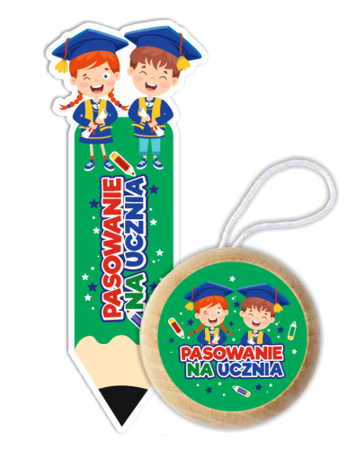 Zestaw prezentowy "PASOWANIE NA UCZNIA" (jojo + zakładka)