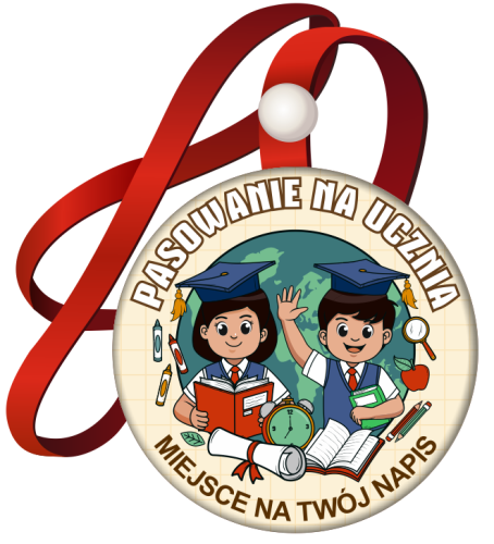 Medal: Pasowanie na Ucznia (wzór 40) + twój napis