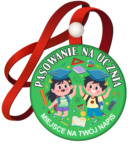 Medal: Pasowanie na Ucznia (wzór 41) + twój napis