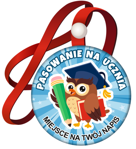 Medal: Pasowanie na Ucznia (wzór 42) + twój napis