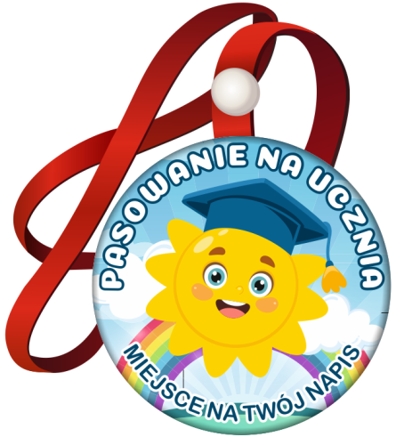 Medal: Pasowanie na Ucznia (wzór 44) + twój napis