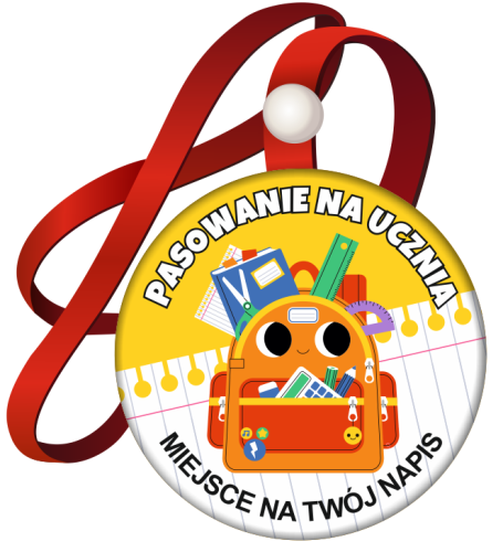 Medal: Pasowanie na Ucznia (wzór 45) + twój napis