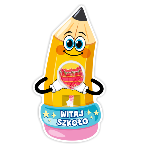 Opakowanie na lizaka - WITAJ SZKOŁO - Ołówek