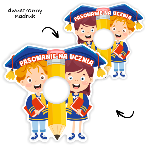 Opakowanie na lizaka - PASOWANIE NA UCZNIA - Dzieci w biretach