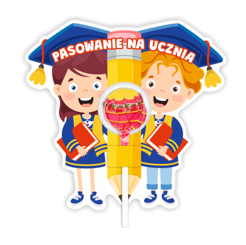 Opakowanie na lizaka - PASOWANIE NA UCZNIA - Dzieci w biretach