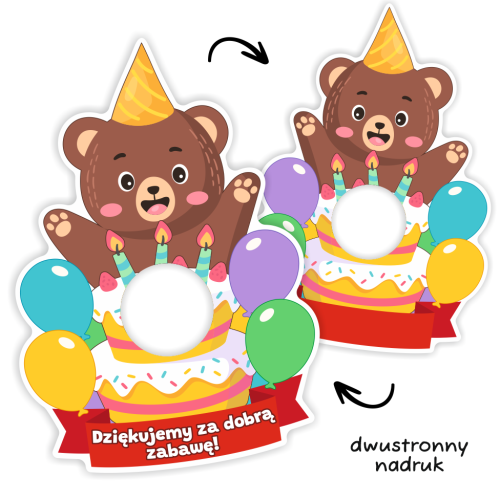 Opakowanie na lizaka - URODZINOWE - Miś