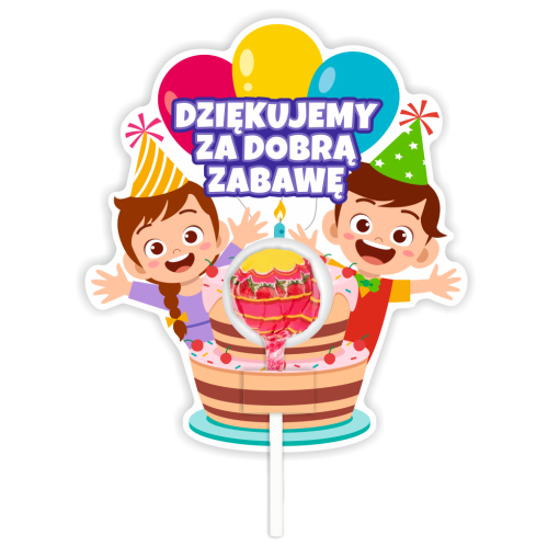 Opakowanie na lizaka - URODZINOWE - Dzieci