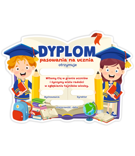 DYPLOM KSZTAŁT - PASOWANIE NA UCZNIA - dzieci