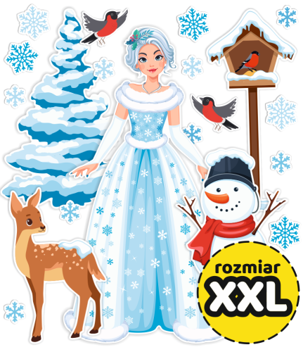 Dekoracja zimowa - Pani Zima (rozmiar XXL)
