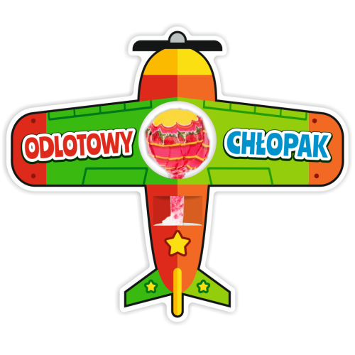 Opakowanie na lizaka - DZIEŃ CHŁOPAKA - Samolot