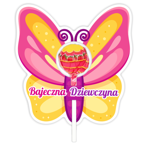 Opakowanie na lizaka - DZIEŃ KOBIET - Motylek
