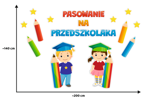Dekoracja - Pasowanie na Przedszkolaka (rozmiar XXL)