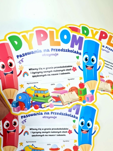 dyplomy pasowania na przedszkolaka