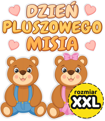 Dekoracja - Dzień Pluszowego Misia (rozmiar XXL)