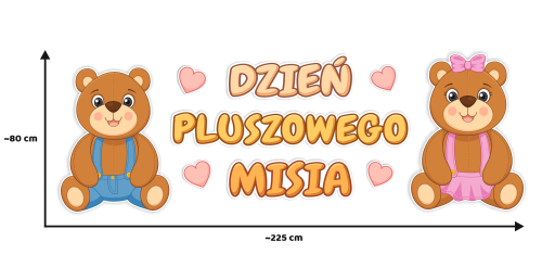 Dekoracja - Dzień Pluszowego Misia (rozmiar XXL)