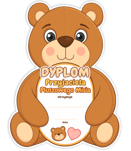 DYPLOM KSZTAŁT - DZIEŃ PLUSZOWEGO MISIA