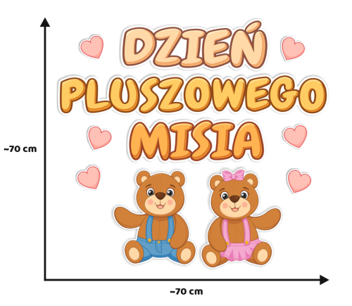 Dekoracja - Dzień Pluszowego Misia (~A3, jednostronna)