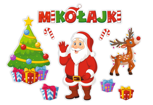Dekoracja Świąteczna - Mikołajki (rozmiar XXL)