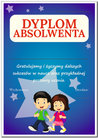 Dyplom absolwenta gimnazjum 
