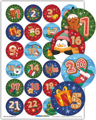Duży Zestaw KALENDARZ ADWENTOWY