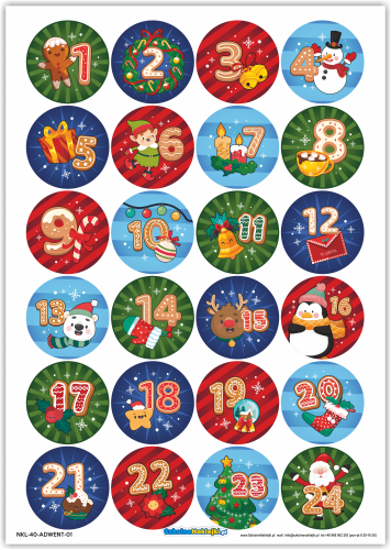 Duży Zestaw KALENDARZ ADWENTOWY