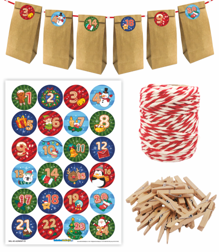 Duży Zestaw KALENDARZ ADWENTOWY