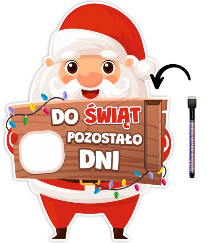 Dekoracja świąteczna - Odliczanie do Świąt (jednostronna)